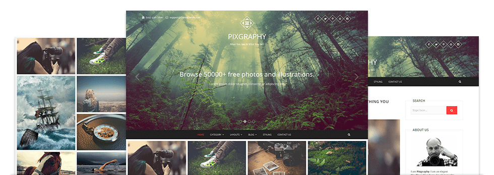 Pixgraphy Free - Best Free Responsive & Photography WordPress Theme