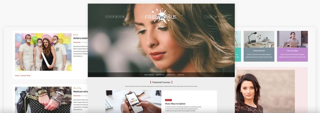 Freeware Free - Modern design with latest features Free WordPress Blog Theme.