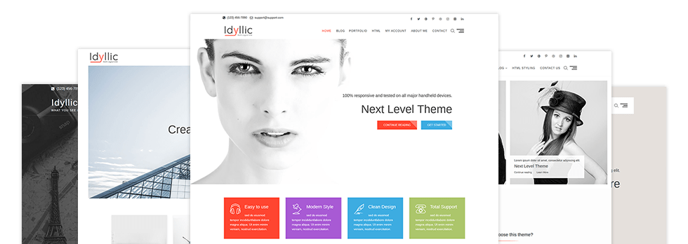 Idyllic Modern WordPress Theme with stylish Design
